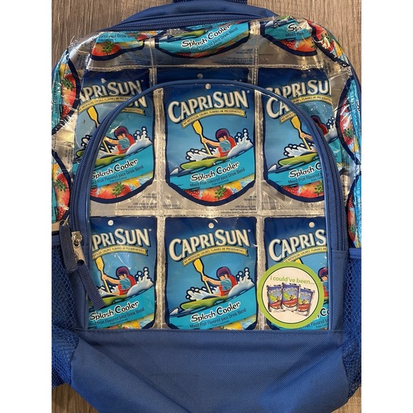 Vintage Caprisun Splash Cooler Upcycle Backpack School Bag Retro Terracycle - Picture 2 of 5
